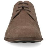 Manfield - Heren - Taupe Veterschoenen - Suède - Leer