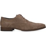 Manfield - Heren - Taupe Veterschoenen - Suède - Leer