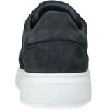 Manfield nubuck sneakers donkerblauw