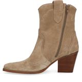Manfield Suède Cowboylaarzen Beige