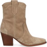 Manfield Suède Cowboylaarzen Beige