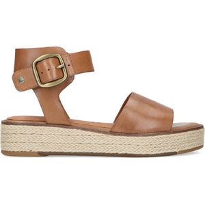 No Stress - Dames - Cognac leren sandalen