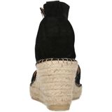 Manfield - Dames - Zwarte Suède Sleehakken - Suède - Hakhoogte 7 cm - Gespsluiting
