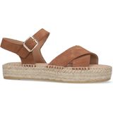No Stress - Dames - Cognac leren sandalen
