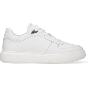 Manfield - Sneakers - Wit - Leer