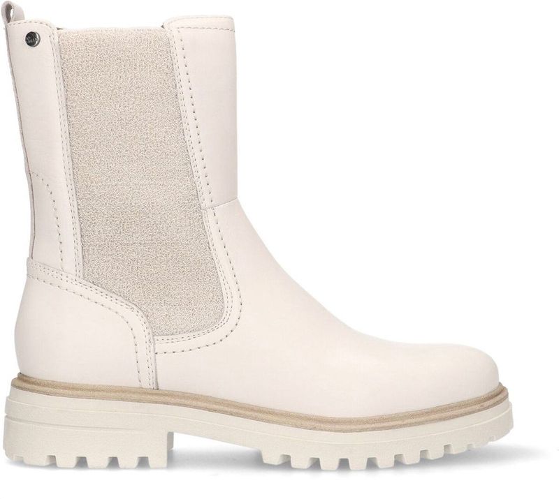 No Stress - Dames - Beige leren chelsea boots