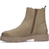 Manfield - Dames - Taupe leren chelsea boots
