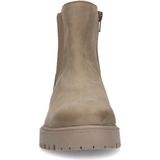 Manfield - Dames - Taupe leren chelsea boots