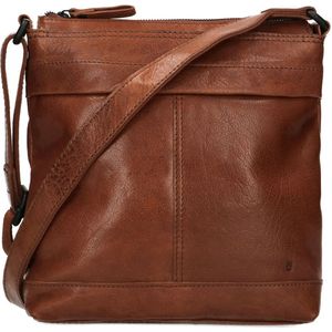 Manfield leren crossbody tas cognac