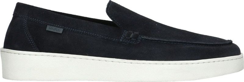 Manfield - Loafers - Blauw - Suède - Casual-Chic Look