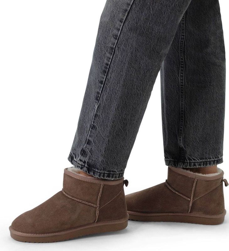 Manfield Enkelboots Taupe