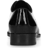 Manfield Leren Veterschoenen Zwart