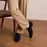 Manfield - Manfield-collectie - Gespschoenen - Donkerblauw - Suède