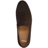 Manfield - Heren - Donkerbruine Suède Loafers - Suède - Instappers