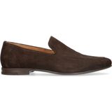 Manfield - Heren - Donkerbruine Suède Loafers - Suède - Instappers