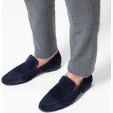 Manfield - Loafers - Blauw - Suède