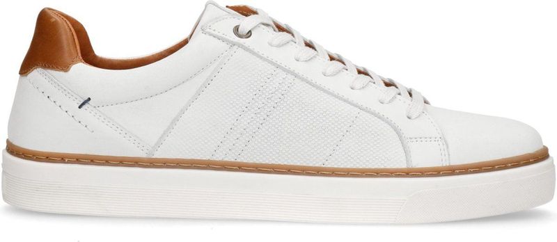 No Stress - Heren Sneakers - Wit - Nubuck - Uitneembaar Voetbed