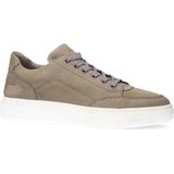 Manfield - Heren - Grijze nubuck sneakers