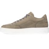 Manfield - Heren - Grijze nubuck sneakers