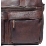 Manfield 16 leren laptoptas bruin