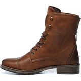 Manfield - Dames - Cognac veterlaarsjes