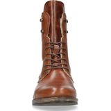 Manfield - Cognac Veterschoenen - Bruin - Leer