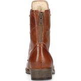 Manfield - Cognac Veterschoenen - Bruin - Leer