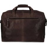 Manfield 17.5 inch leren laptoptas donkerbruin