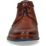 Manfield - Heren - Bruine Veterboots - Leer - Rubber Zool