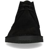 Manfield Suède Veterschoenen Zwart