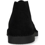 Manfield Suède Veterschoenen Zwart