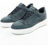 Manfield - Heren - Donkerblauwe nubuck sneakers
