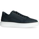 Manfield - Heren - Donkerblauwe nubuck sneakers