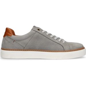 Manfield Suède Veterschoenen Taupe