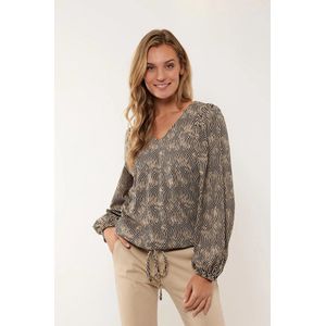 G-Maxx - Bilie Top - Grafische Print - Los Vallend Model - V-hals