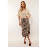 G-Maxx - Bodil - Midi Omslagrok - Kleurrijke Dierenprint