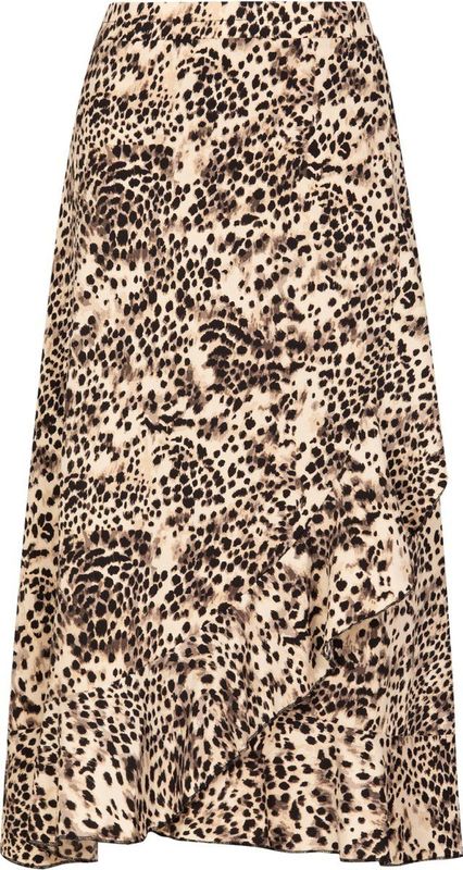 G-Maxx - Bodil - Midi Omslagrok - Kleurrijke Dierenprint