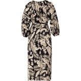 G-Maxx - Cindy - Jurk - Zwart/Sahara - Midimodel - Knoopsluiting