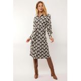 Bibian Jurk 24NQG07 Zwart/Zand