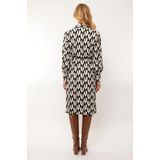 Bibian Jurk 24NQG07 Zwart/Zand