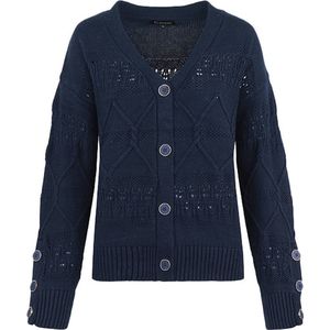 G-Maxx - Ellany - Vest - Groen - 100% Katoen - Knoopsluiting