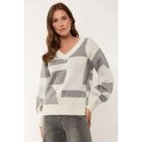 G-Maxx pullover Elzana - Wool white/gray