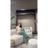 G-maxx - Marbella - Broek - Groen/Bruin - Polyamide/Elastaan