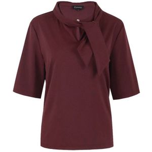 G-maxx - Marlene Top - Korte Mouwen - Strikkraag - Polyamide