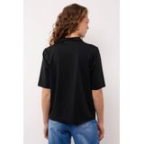 G-maxx - Marlene Top - Donkerrood - Korte Mouwen - Knoopsluiting