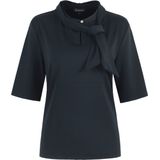 G-maxx - Marlene Top - Donkerrood - Korte Mouwen - Knoopsluiting