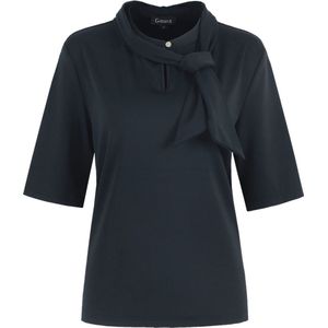 G-maxx - Marlene Top - Donkerrood - Korte Mouwen - Knoopsluiting