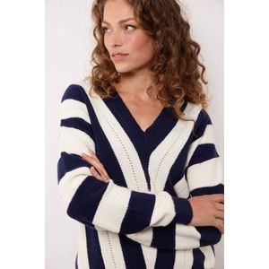 G-maxx - Rekha Knit - Pullover - V-hals - Grafisch Streeppatroon
