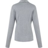 G-maxx - Charlot - Top - Grijs Melange - Lange Mouwen - Sjaalkraag