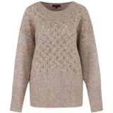 G-maxx - Shani - Gebreide Trui - Bruin - Grof Gebreid